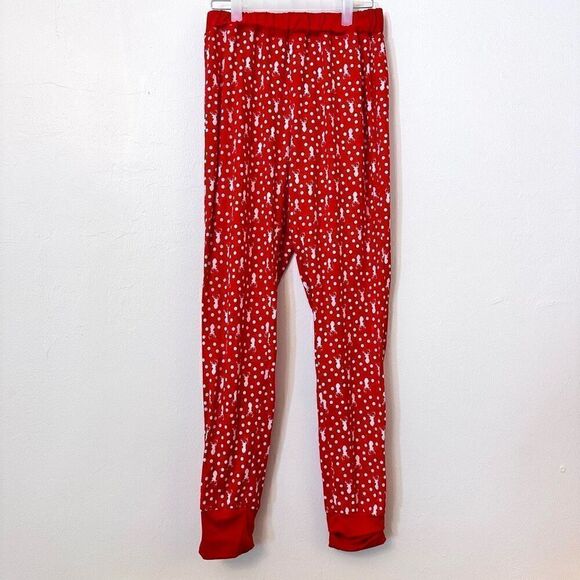 Etsy Christmas Pajama Pants Super Soft Reindeer Pattern Red Small - Picture 1 of 3